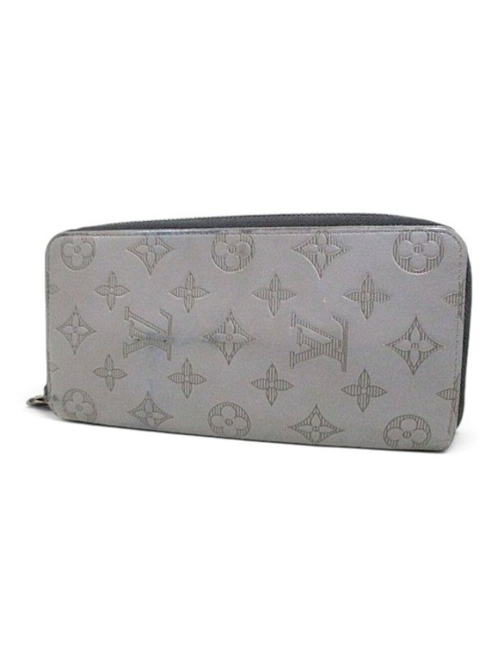 Louis Vuitton Monogram Shadow Vertical Gray Wallet Zippy